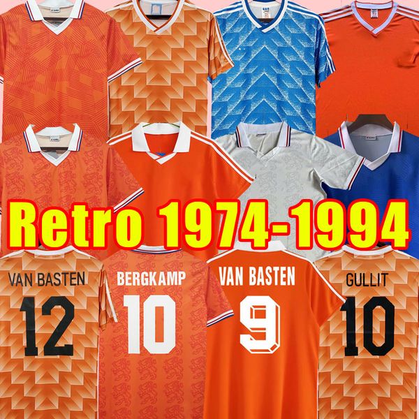Van Basten Retro Soccer Jerseys Holland football shirts BERGKAMP Gullit Rijkaard DAVIDS Netherland 1994 1990 1992 90 92 1986 1988 1989 1991