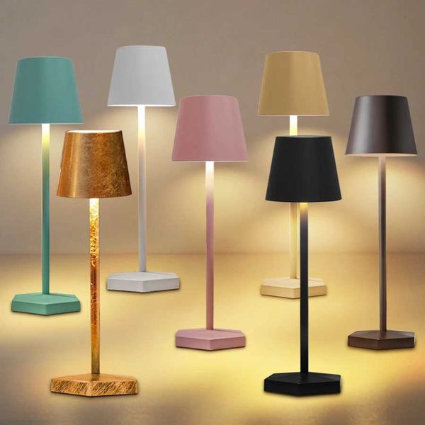 Hotel Cordless LED Rechargeable Touch Table Lamp Led Desk Lamp 3 Colors Bedside Creative Ambient Lights Bar Outdoor Decor Light Z250211