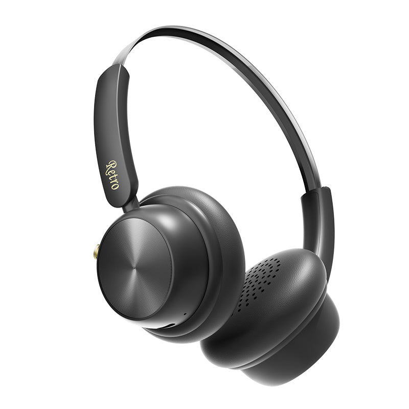 Retro Style Over-Ear Wireless Headphones with Bluetooth - Ideal for Sports & Running