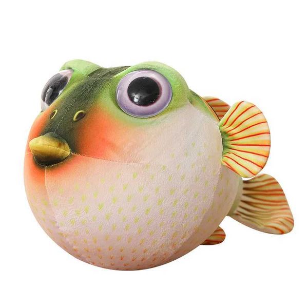 Stuffed Plush Animals Hot Real Life Pufferfish Plush Toy Simulation Sea Animals Puffers Stuffed Toys Soft Aquarium Fish Dolls Christmas Gift