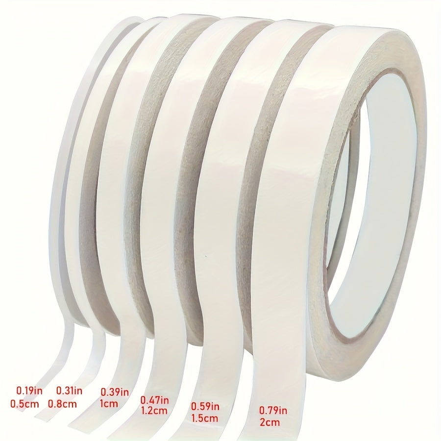 TEMU 6 Rolls Of Double-sided Tape, Suitable For Arts, Scrapbooking, Card Making, Gift Wrapping, Diy Projects, Office And Home Supplies, And School