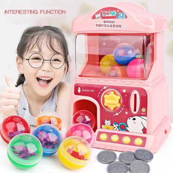 Other Toys Children&#039;s electric gashapon machine coinoperated candy game early education learning play house girl gift 230327