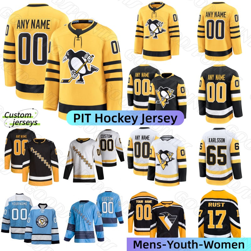 Pittsburghes hockey jersey #87 Crosby C Karlsson Jerseys pittsburgh Sidney Penguinss jersey Malkin A Evgeni Rakell Pettersson Karlsson 2025 mens Hoc