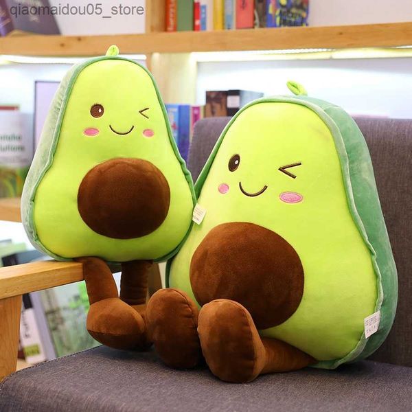 Plush Dolls 30cm cute soft stuffed avocado fruit plush toy cartoon plant avocado plush doll boy girl anti-stress pad pillow gift Q240625