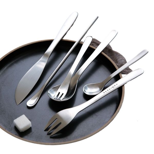 Stainless Lightweight 304 Stainless Steel Knives, Forks, Japanese Tableware, Plates, Spoons, Spoons