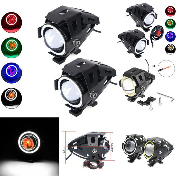 New 10W Motorcycle Headlights Auxiliary Lamp U7 Led Motorbike Spotlight Accessories 12V Motor DRL Spot Head Lights