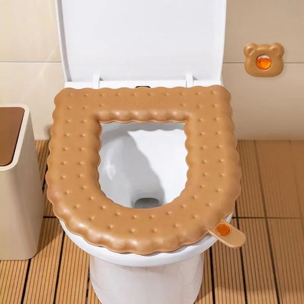 Household Toilet Cushion Comfortable Sticky Toilet Seat Cover Pads Mat Toilet Seat Cushion Cover Toilet Cushion With Handle 241210