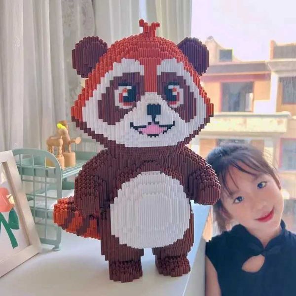 Blocks Little Raccoon Animal Series Puzzle 3D Assembly Childrens Puzzle Toy Birthday Gift Ornament Y250112MR1N