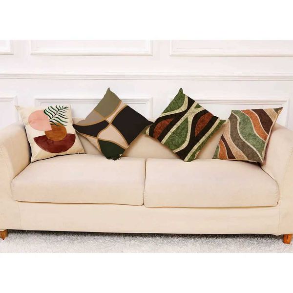 Cushion-Decorative Pillow New Abstract Geometry Modern Art s Case Linen 30X30-45X45-50X50CM Print Cushions Case Sofa Couch Chairs Decorative