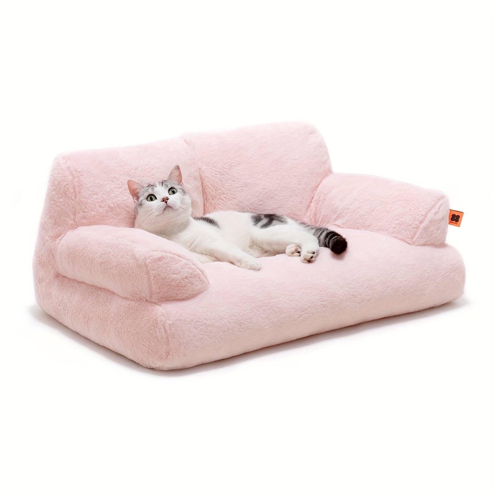 TEMU Sofa, Pet Couch Bed, Washable Cat Beds For Medium Small , Dog Beds With Non-slip Bottom, Fluffy Cat Couch