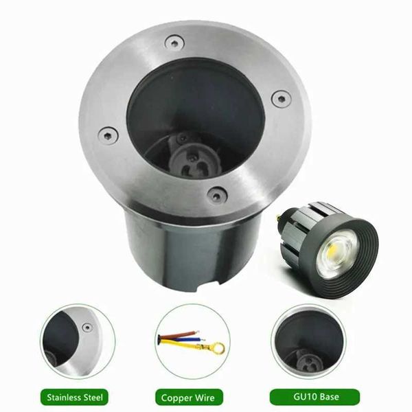 Waterproof LED Underground Light 7W GU10 Base Floor Lamp Outdoor Ground Spot Landscape Garden Square Path Buried Lamps AC220V CL240813