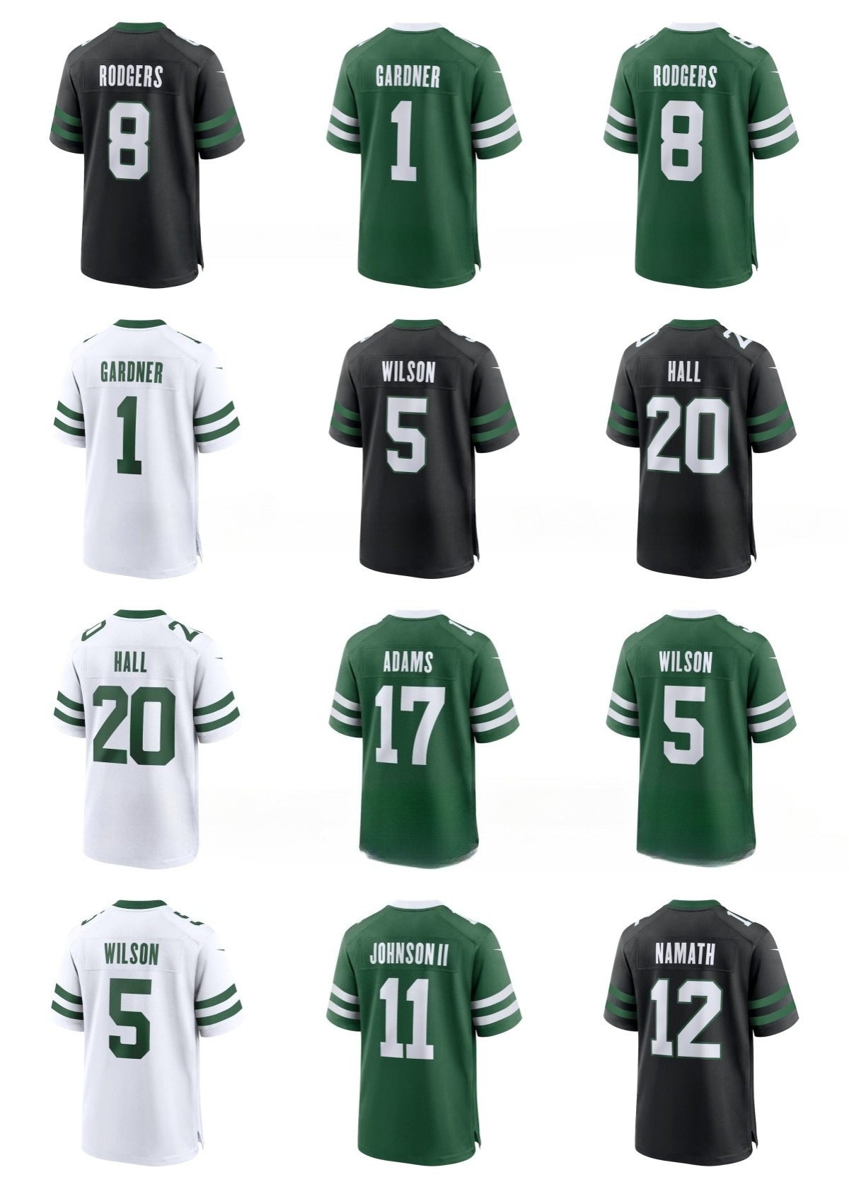 NFL Jets Justin Fields Garrett Wilson Mark Gastineau Davante Adams Ahmad Sauce Joe Namath Quinnen Williams Breece Hall Aaron Rodgers Custom Football