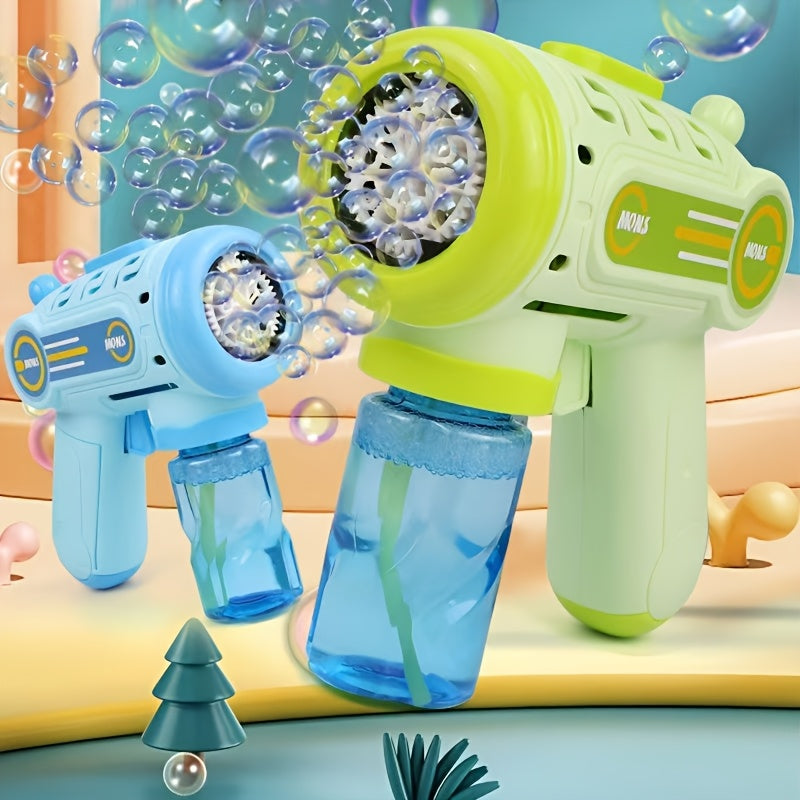 TEMU 2pcs Electric Bubble Gun Toys For Outdoor Parties - Perfect For Weddings, Birthdays And Holiday Parties - Colorful Plastic Bubble Guns, Ideal
