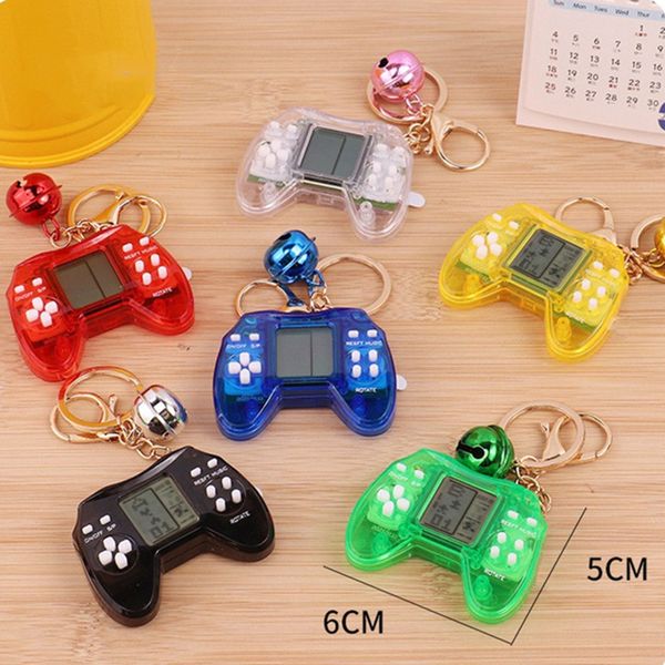 Mini Handheld Portable Gamepad Game Players Retro Game Controller Box Keychain Built In Games Controller Mini Video Game Console Key Hanging