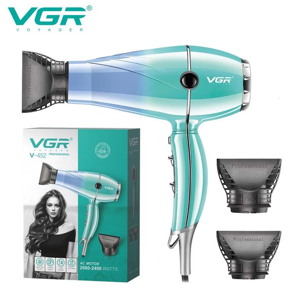 VGR Hair Dryer Professional Blow Drier Negative Ion Hair Dryer Machine and Cold Adjustment Wired Chaison Hair Dryer V-452 240511