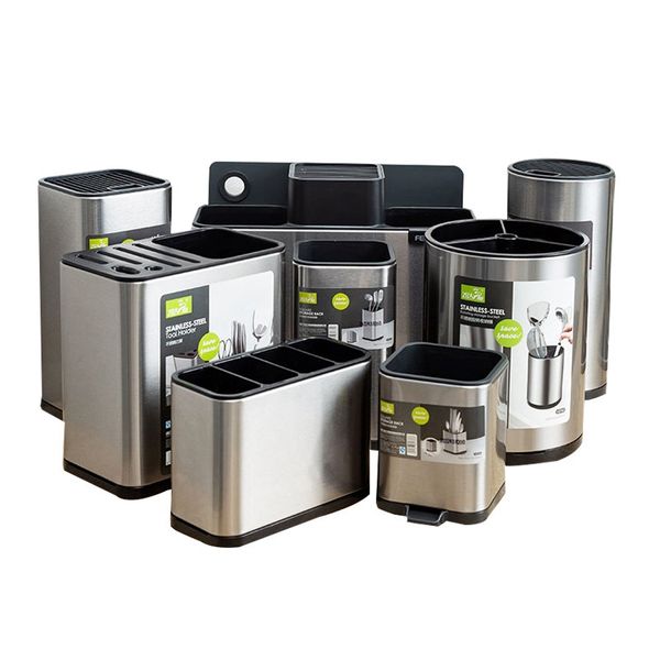 1PCS Kitchen Cutlery Organizer Knife Stand Plastic Drain Storage Holder Spoon Fork Chopstick Kitchenware Cooking Tool Tray Shelf Box