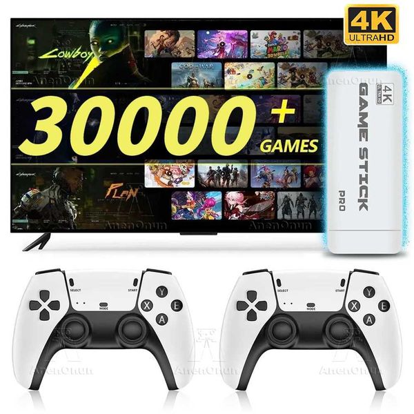 4K gaming stick with built-in 30000+games 18 email high-performance TV gaming console high-quality Emuelec retro gaming console Y241109