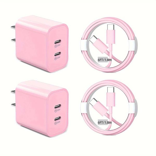 Suitable for iPhone 15 charger 40W dual port power transfer charging block with 6-foot USB C fast charging cable suitable for iPhone 15-15 P