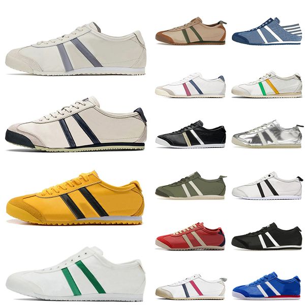 Designer Tiger Mexico 66 Womens Mens Running Shoes Platform Sneakers Yellow Red Blue White Black Gold Silver Runners Jogging Sports Trainers