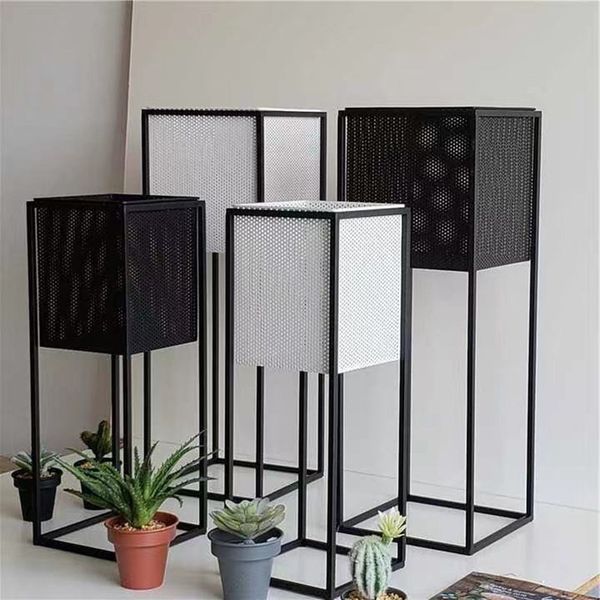 Hot selling indoor flower rack decoration, metal iron wedding flowerpot decoration