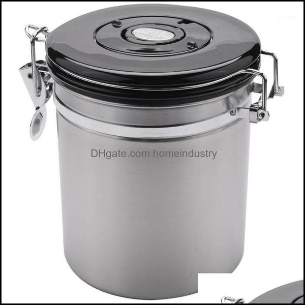 Storage Bottles Jars Storage Bottles Jars Coffee Flour Sugar Stainless Steel Container Dili Kitchen Canister Vacuum Co2 Vae Airtig Dhyzv