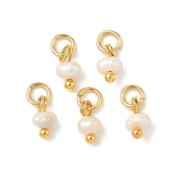 Natürliche Süßwasser-Zuchtperlen-Unterlegscheibe-Charms