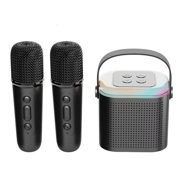 Walkie Talkie Microphone Karaoke System Machine Portable Bluetooth 5 3 S er with 1 2 Wireless Microphones Home Family Singing 231019