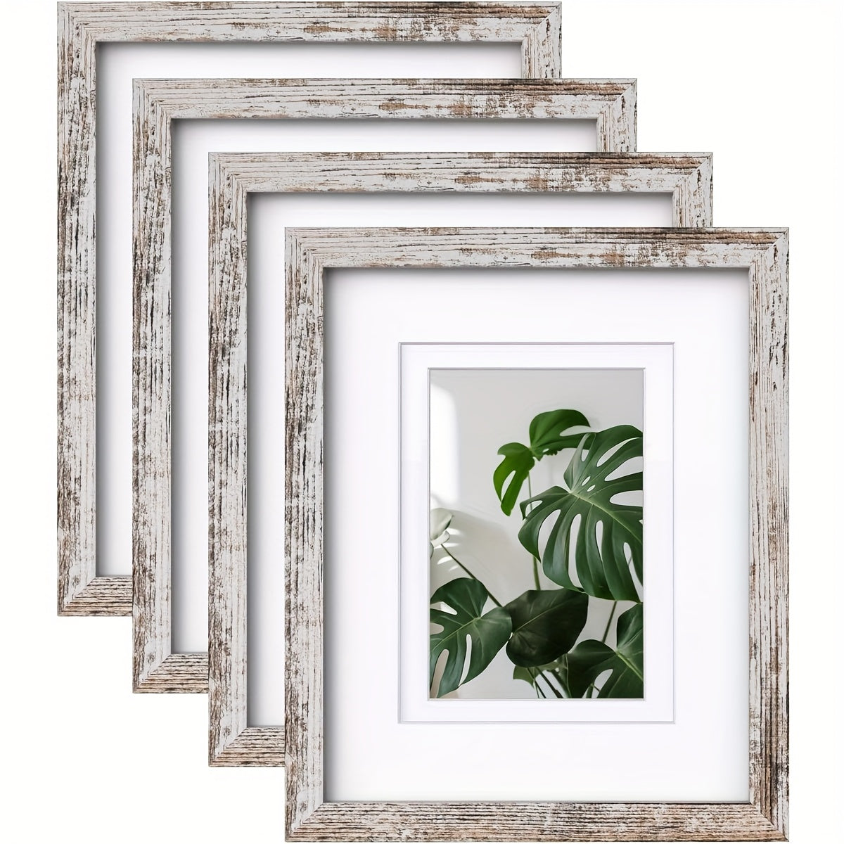 TEMU 4pcs - 8x10 Picture Frame Wood Rustic Brown For Tabletop Or Wall Decor