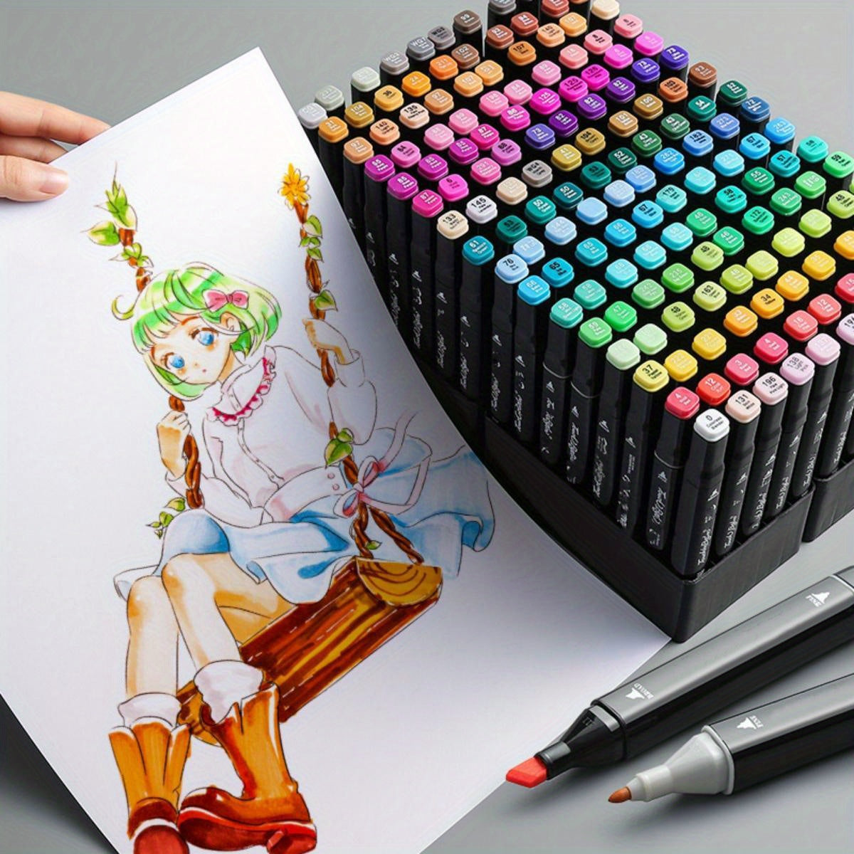 TEMU 168pcs Colored Drawing Pen Set | Markers With And Fine Nibs For Marking, Coloring, And Sketching | Quick-drying Colored Pens - Perfect For Party