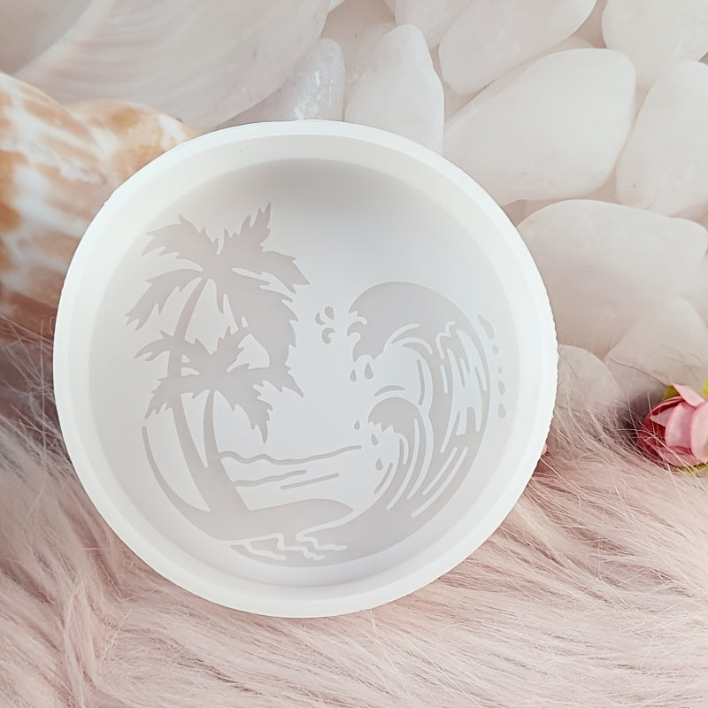 TEMU Ocean Wave Silicone Mold For Diy Candles, Resin Crafts & Car Fresheners - Versatile Epoxy Casting Mold For Jewelry And Aromatherapy