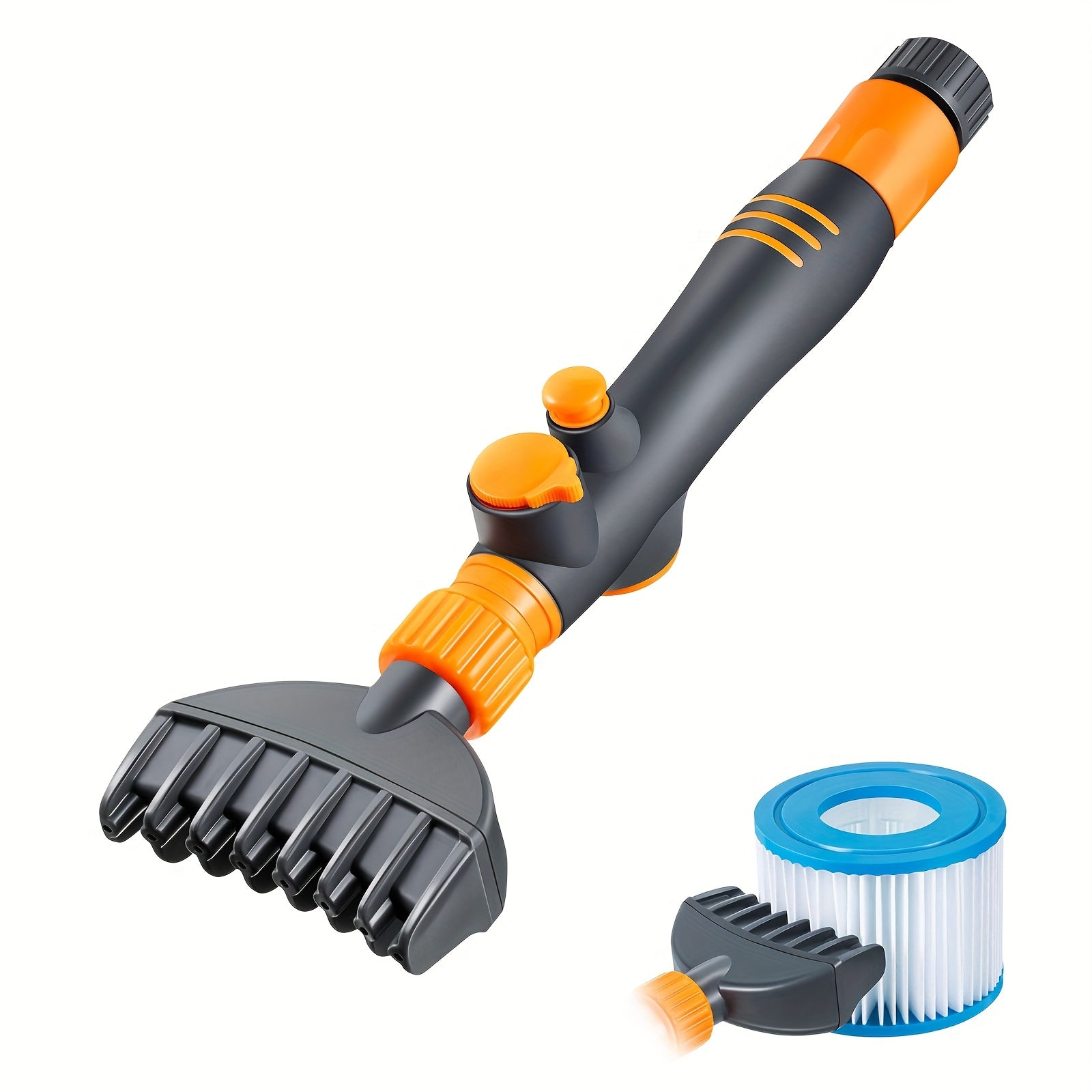 TEMU Reusable Pool Filter Cleaning Brush, Multifunction Filter Scrubber With Cleaning And Watering, Effortless Handheld Washing Tool For Above Ground