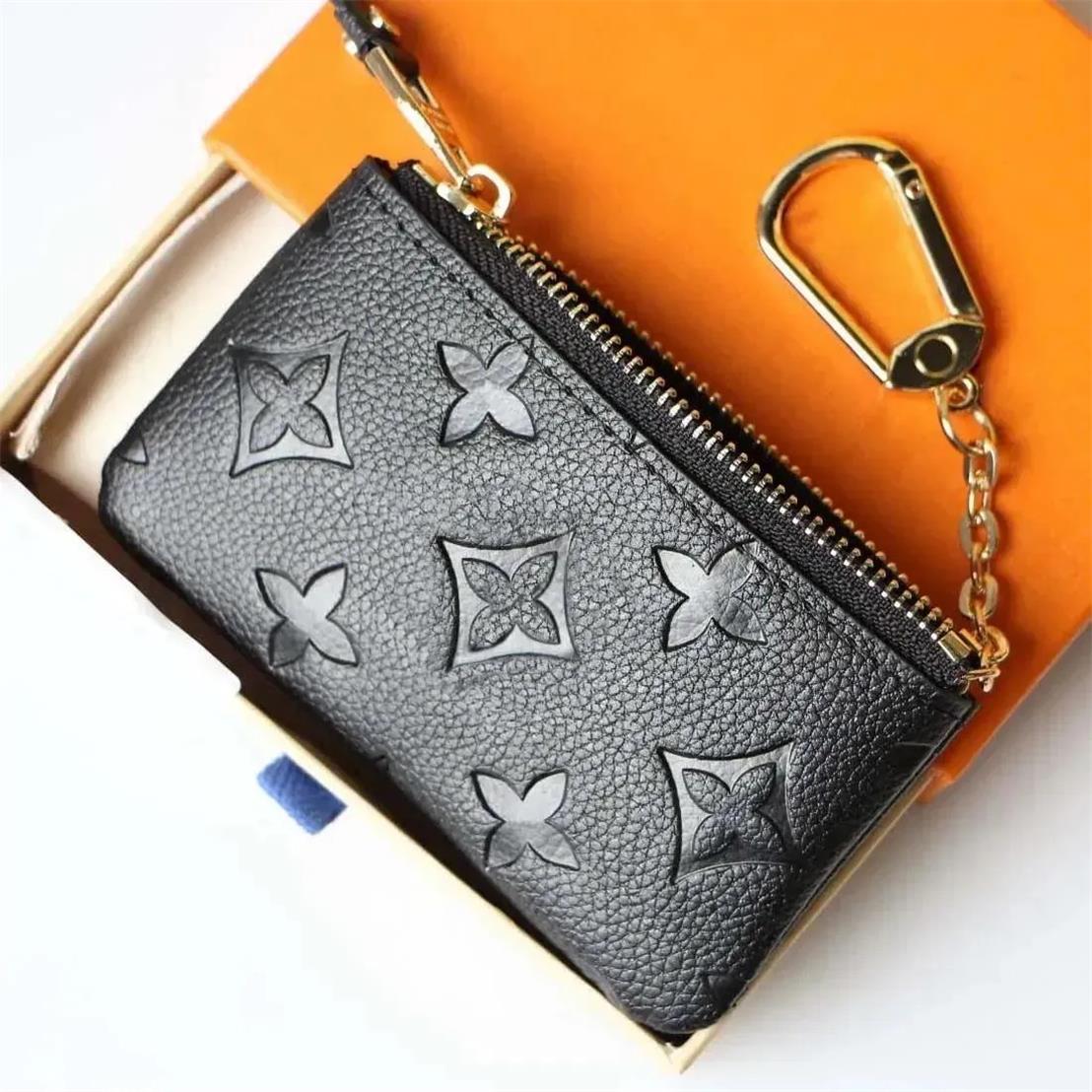 KEY POUCH Fashion Womens Mens Ring Credit Card Holder Coin Purse Designers Mini Wallets Bag Leather Handbags 931