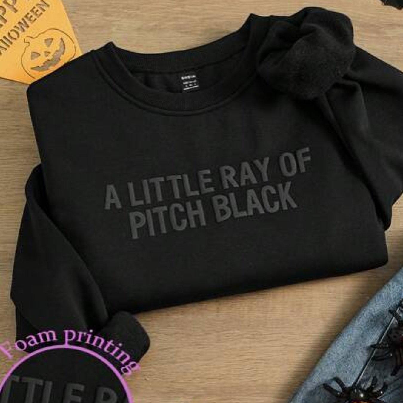 TEMU Women's Black "a Of " Graphic T-shirt - Soft Round Neck Short Sleeve Casual Tee For Halloween & Casual Attire, Breathable , Machine Washable