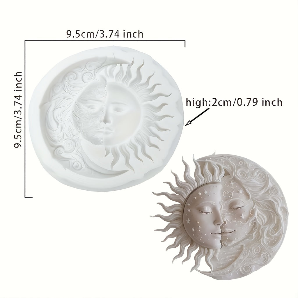 TEMU Unique Closed Eyes Moon Shape Epoxy Resin Casting Supplies, Suitable For Making Soap Chips, Decorations, Valentine's Day, Halloween, Christmas
