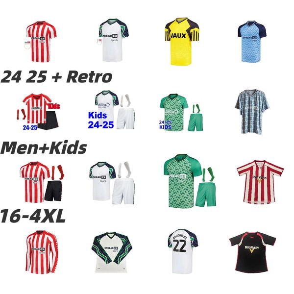 2024 2025 SuNDerLAnD Soccer Jerseys fans Version Training Home Away 3rd 24 25 05 06 Football Shirts Goalkeeper ROBERTS GOOCH STEWART DIALLO