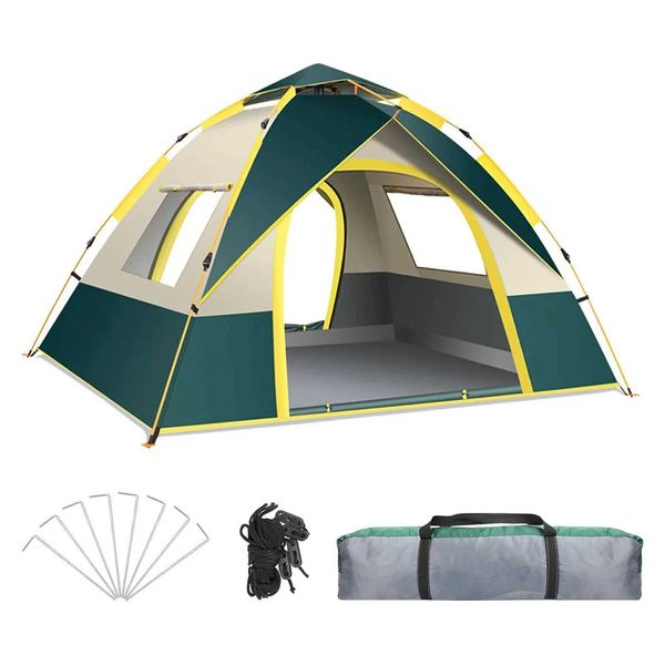 LOVEWE Quick Opening Cam Tent Waterproof Windproof Dual Doors Windows Easy Setup Lightweight 2 Person acityXJ241217