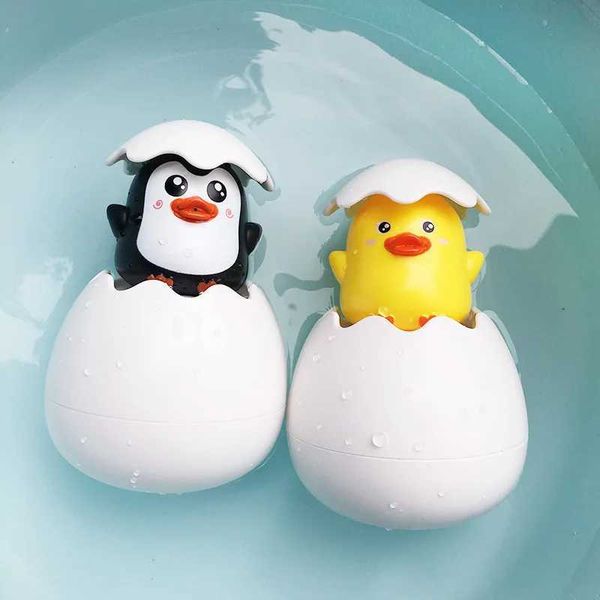 Baby Bathing Toy Kids Cute Duck Penguin Egg Water Spray Sprinkler Bathroom Sprinkling Shower Swimming Water Toys For Kids GiftC250121