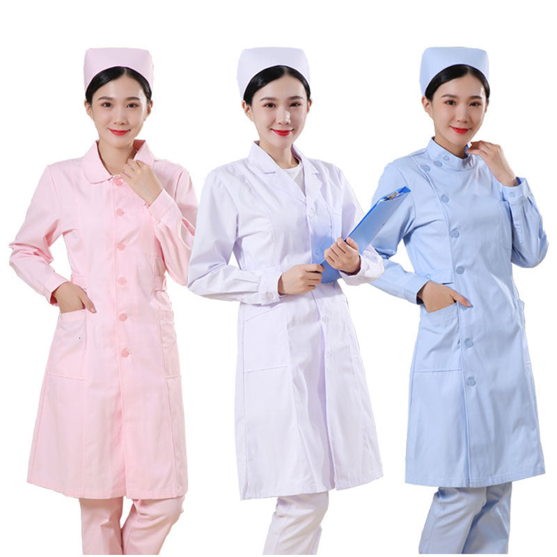Pink beauty uniform with beauty salon workwear spa uniform shampoo jacket spa lab coat 240926