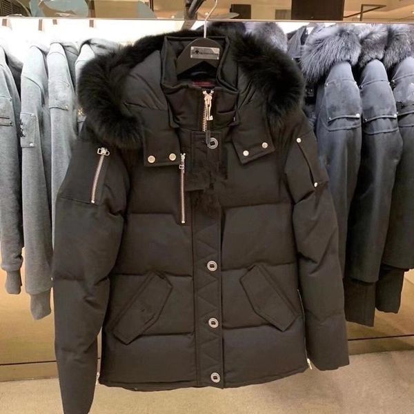 Mens down jacket really fur collar iacket Parkas 24ss Casual for Mens women Mooses puffer jacket clipper Outwear Outdoor Doudoune Man Winter