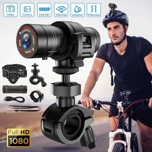 Sports Action Video Cameras F9 Motorcycle Helmet Camera 1080P HD Waterproof Outdoor Action Cam Sport DV Video DVR Recorder Bicycle Dash Cam