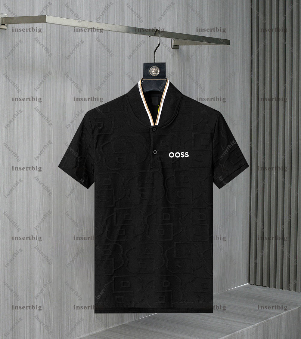 2025 Summer New High End Casual Fashion Mens Polos Collar Colorful Contrast Short Sleeve 100% Cotton