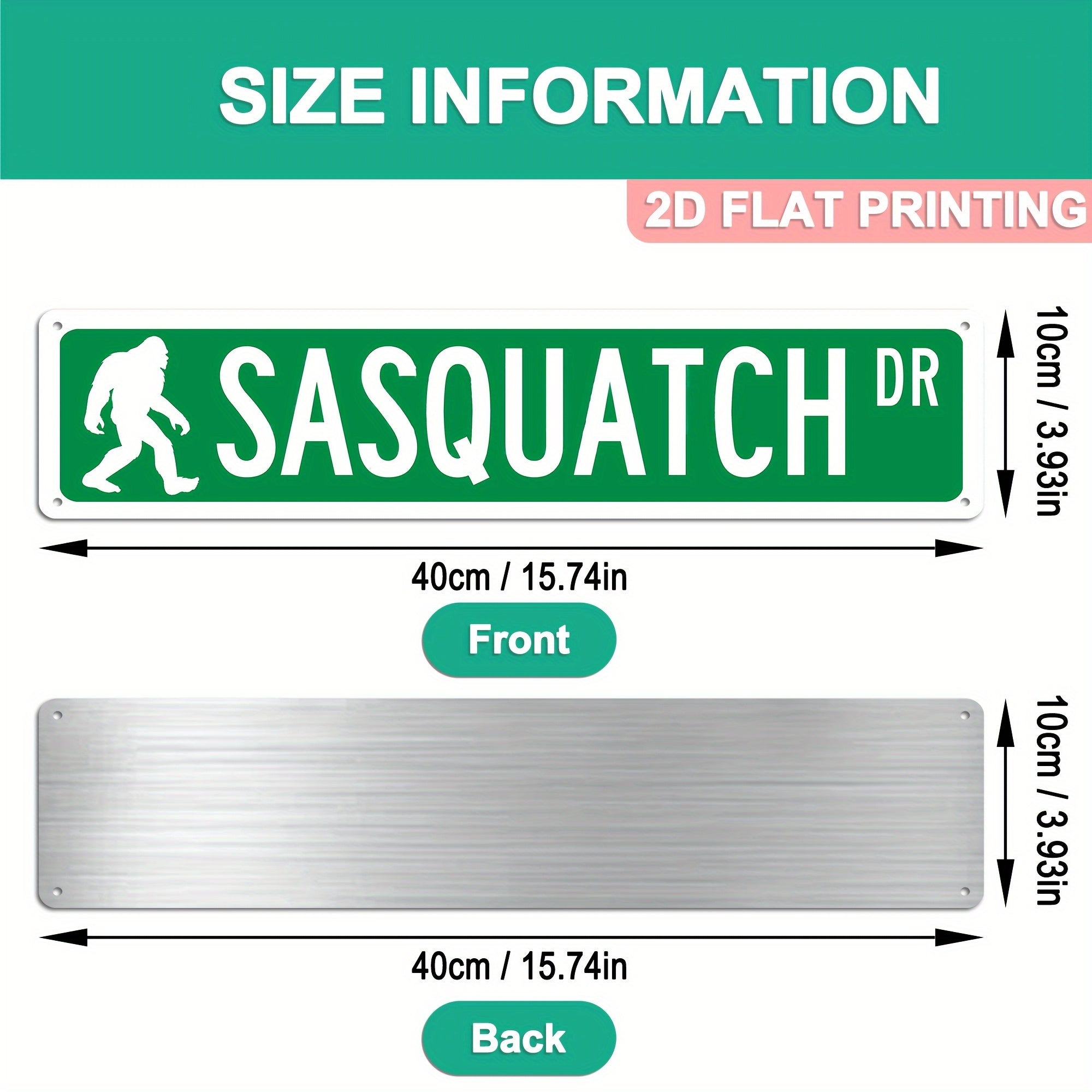 TEMU 1pc Sasquatch Aluminum Wall Sign, Versatile Retro Style Decorative Sign, Suitable For Cafes, Clubs, Lounge Rooms, Bars, Gaming Rooms, Garages
