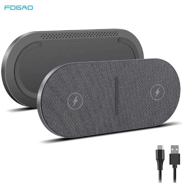 40W Wireless Charger for iPhone 15 14 13 12 11 Pro XS AirPods Pro Dual 20W 2 in 1 Fast Charging Dock Station For Samsung S23 S24M240731