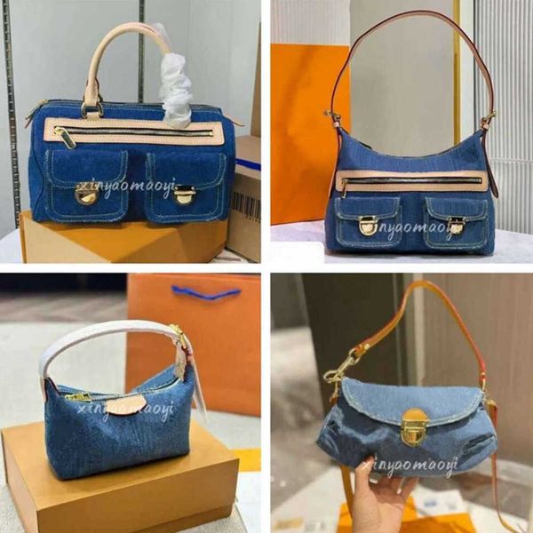 Designer Bags vintage denim Shoulder Handbag Purse bag women jeans Never Crossbody Pillow Totes large capacity 24ss