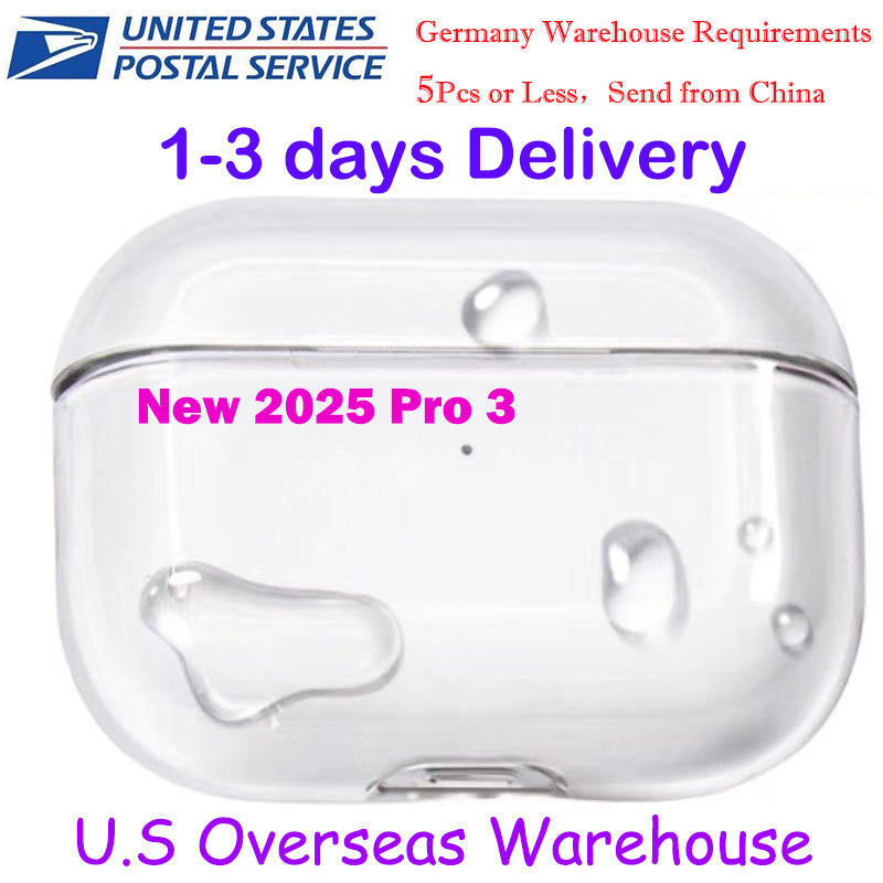 USA Stock For Apple AirPods Pro 3 AirPods 4 Pro 2 3rd Headphone Accessories Silicone Protective Headphone TPU Cover silicone case Headphone Silicone