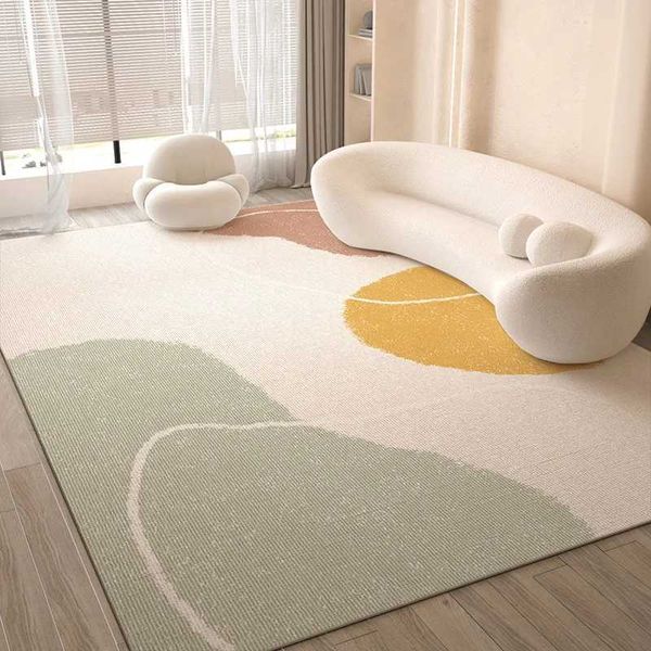 VIKAMA Cream style carpet living room light luxury high sense sofa floor mat French thickened bedroom bed rug non-slip carpet Y250210