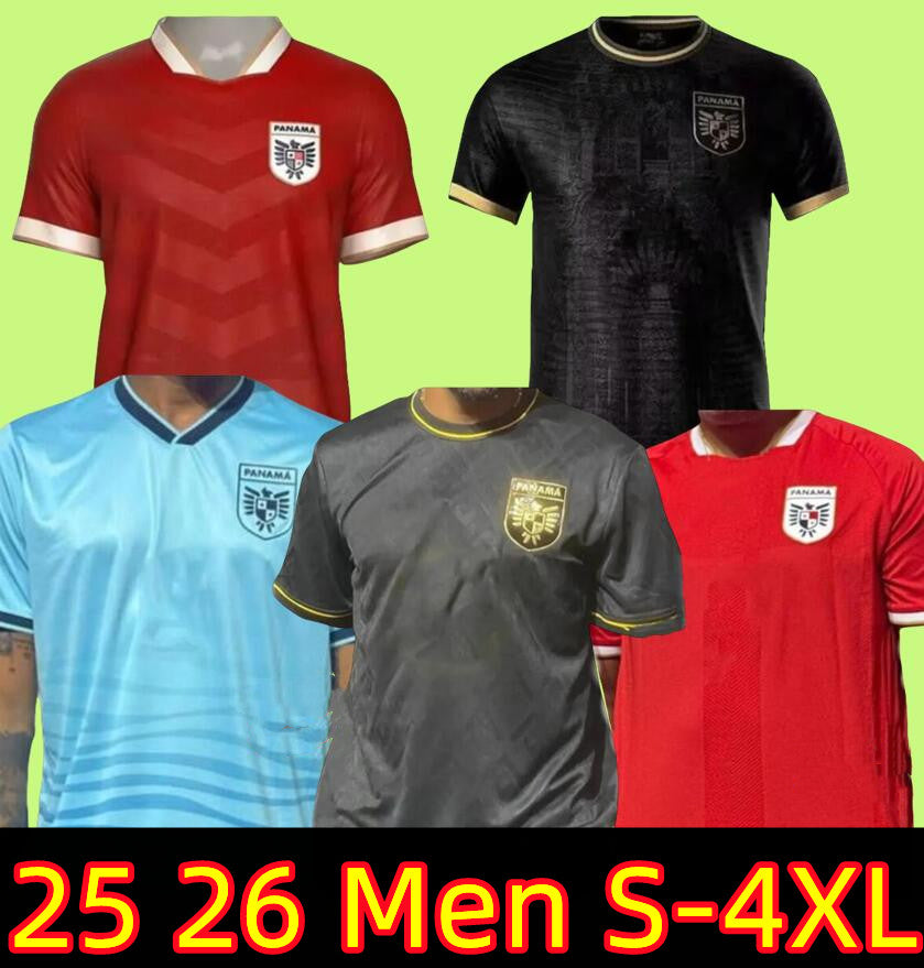 S-4XL 2024 2025 2026 panama socer jerseyS home red away white 25 26 ERIC DAVIS football shirts ALBERTO QUINTERO men kids kit thailand quality