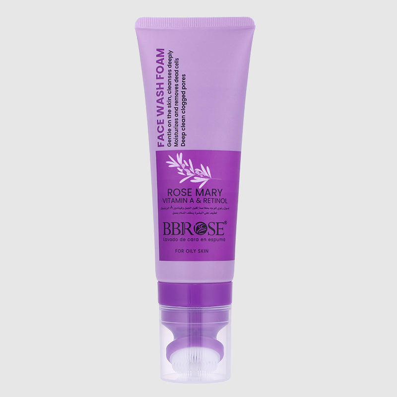 BBROSE Rosemary, Vitamin A & Retinol Face Wash Foam, Deep - Cleansing for Oily Skin