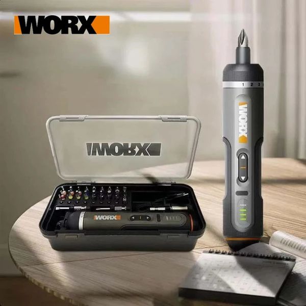 Worx 4V electric screwdriver kit WX242 intelligent cordless USB charging handle 30 bit power tool 240828
