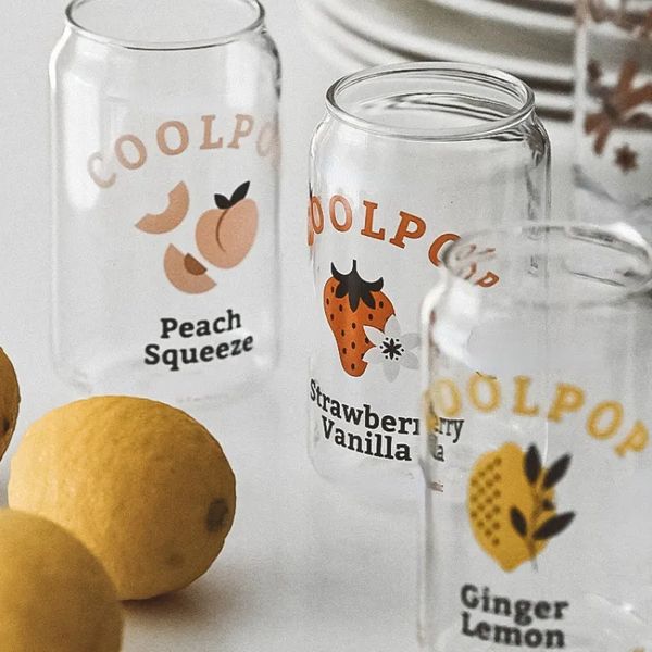 Mugs Creative Can Shape Glass Cup Tea Juice Milk Coffee Mug Wine Glass Drink Cup Borosilicate Glass Drinkware Glass Mug Tumblers 231007